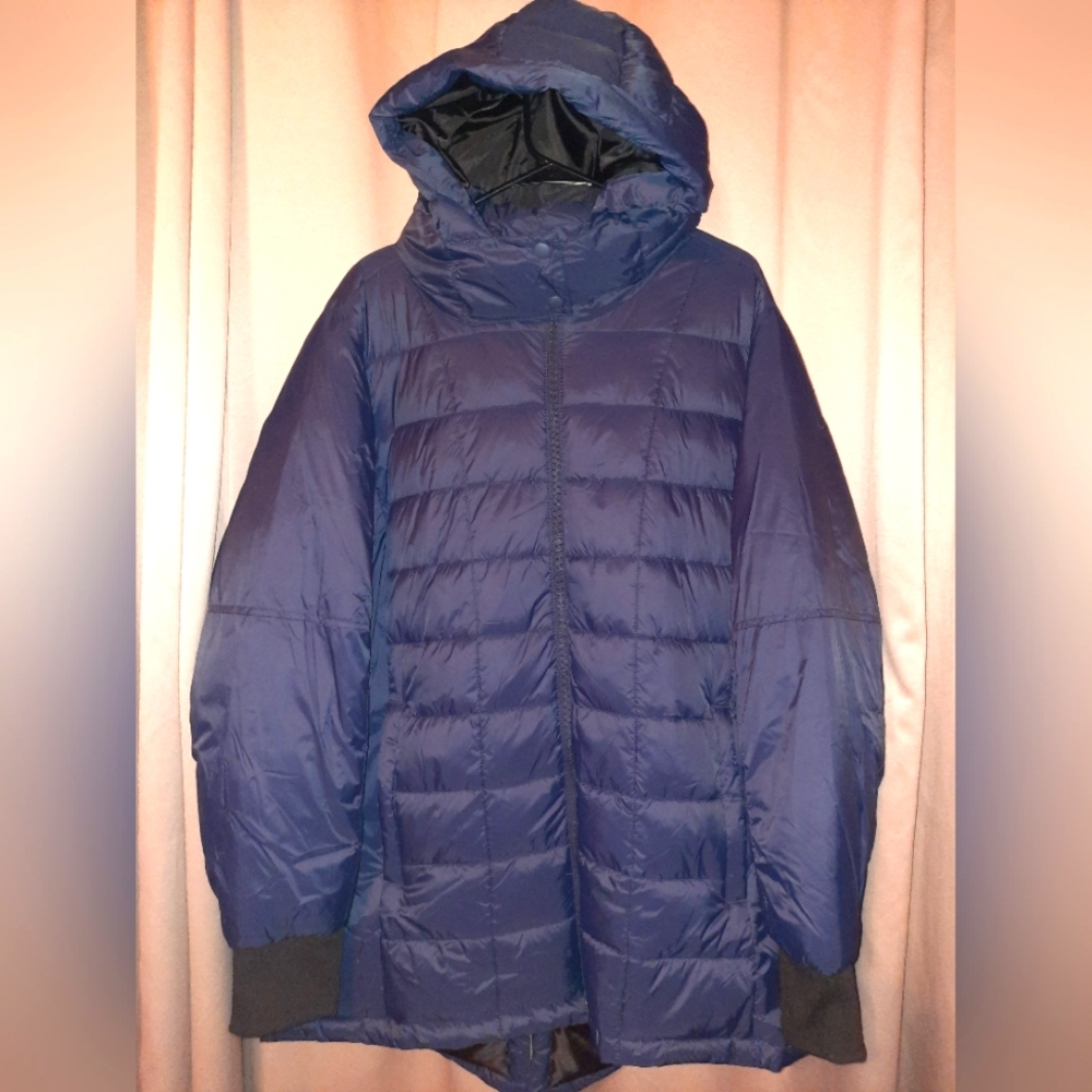 Swiss Tech / Unisex Blue Puffer Coat 2X